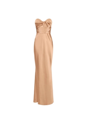 Elisabetta Franchi Red Carpet dress in satin fabric - Neutrals