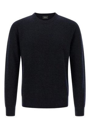 Brioni crew-neck cuffed-sleeve sweater - Blue