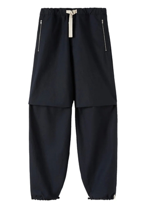 Jil Sander panelled-design tapered-leg trousers - Blue