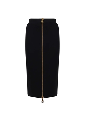 Elisabetta Franchi midi two-way-zip skirt - Black
