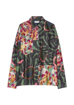 DRIES VAN NOTEN viscose cocoon shirt - Green