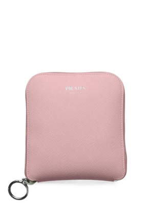 Prada Saffiano leather pendant with Re-Nylon tote bag - Pink