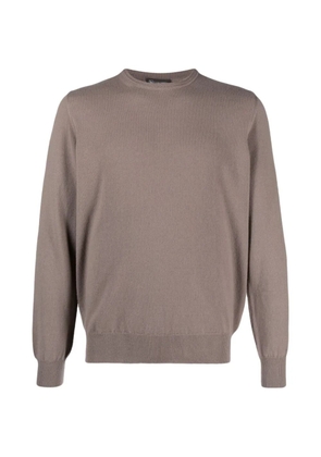 Colombo ribbed-trim crew-neck sweater - Neutrals
