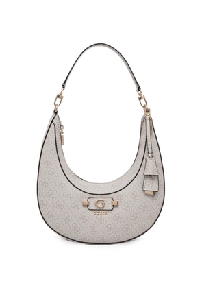 GUESS USA Lindsey monogram-print curved shoulder bag - Neutrals