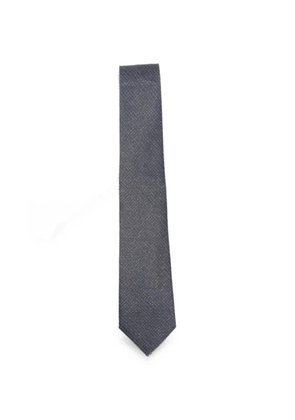 Canali geometric-pattern silk tie - Grey