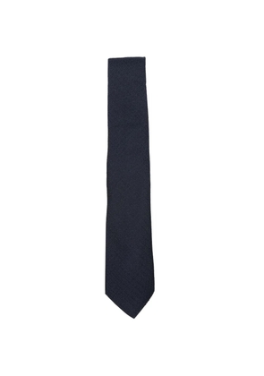 Canali diamond-weave wool tie - Blue