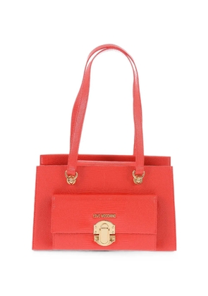 Moschino lizard-effect shoulder bag - Red