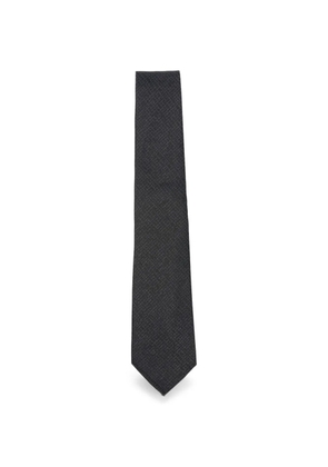 Canali patterned silk tie - Black