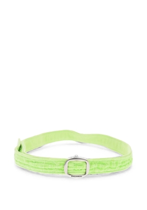 DSQUARED2 Twin Beach logo-embossed terry belt - Green