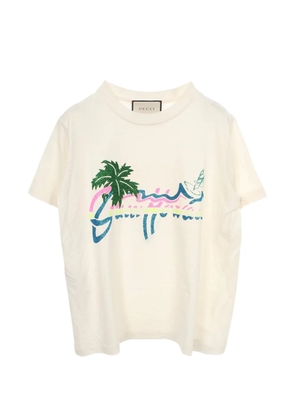 Gucci Pre-Owned 2010s Hawaii logo T-shirt - Neutrals
