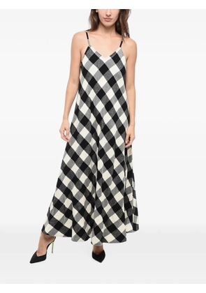 Woolrich checked flared maxi dress - Black