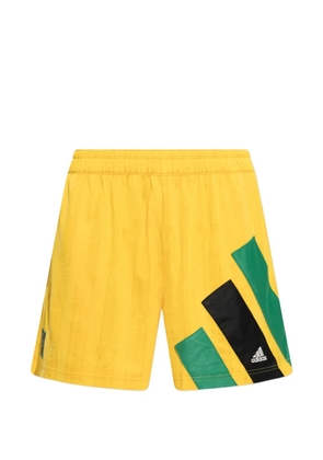 adidas x Disney x Brain Dead patterned-jacquard track shorts - Yellow