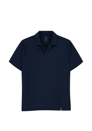 Boggi Milano polo in stretch cotton blend piqué Cool Jade-fresh - Blue