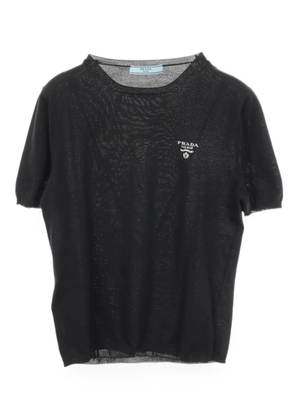 Prada Pre-Owned 2010s logo-detail T-shirt - Black