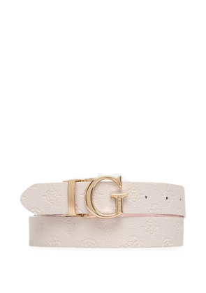 GUESS USA James 4G logo-embossed reversible belt - Neutrals