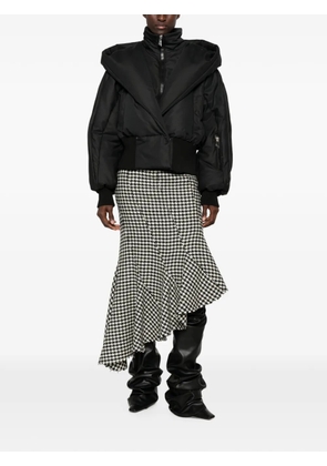 The Attico high-collar padded jacket - Black