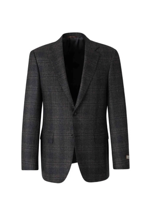 Canali single-breasted check-pattern blazer - Grey