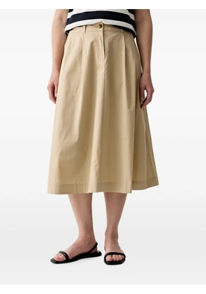 Gant pleated A-line midi skirt - Neutrals