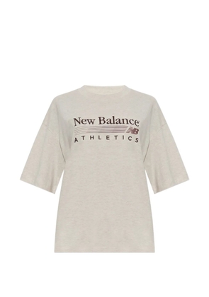 New Balance Trackside logo-print T-shirt - Neutrals