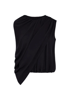 Balenciaga asymmetric draped blouse - Black