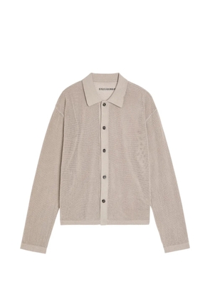 MKI Miyuki Zoku mesh-knit polo cardigan - Neutrals