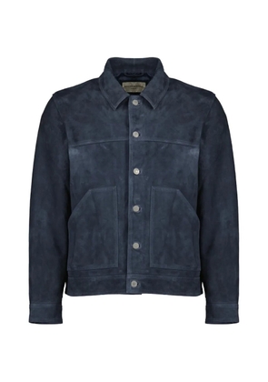Officine Generale Loki leather jacket - Blue