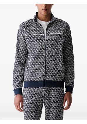 GUESS USA logo-monogram zip-up jacket - Blue