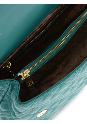 Moschino quilted logo-plaque small bag - Green