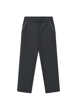 Boggi Milano joggers in wool blend WOOLTECH diagonal - Grey
