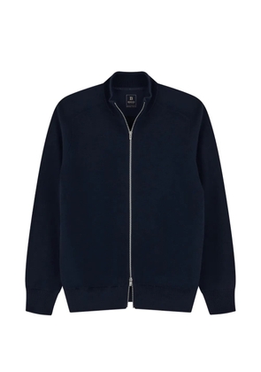 Boggi Milano full-zip jumper in merino wool blend WOOLTECH - Blue
