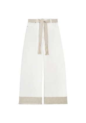 Agnona pocket belted trousers - White