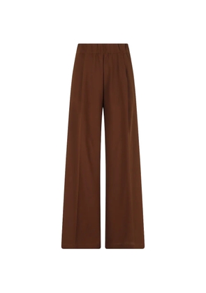 Semicouture Jhonny pleated wide-leg trousers - Brown