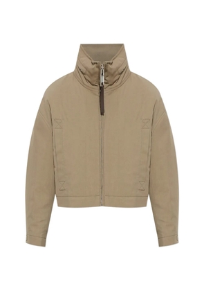 Moschino high-neck cropped jacket - Neutrals