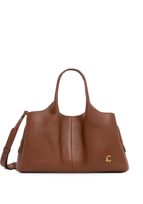 Coccinelle grained tote bag - Brown