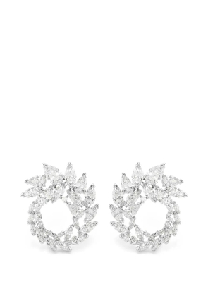 Swarovski crystal-embellished earrings - Silver