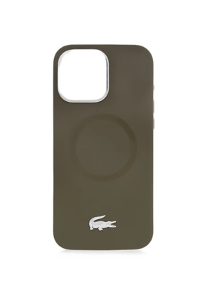 Lacoste logo-plaque iPhone 16 case - Green