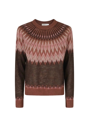 Roberto Collina fair isle-pattern sweater - Brown