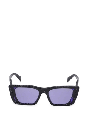 Prada Pre-Owned marble-print geometric sunglasses - Black