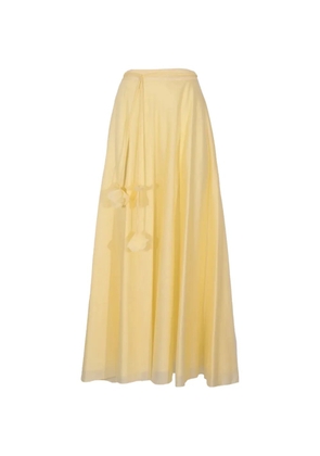 Hanita floral-detail chiffon maxi skirt - Yellow