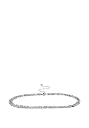 Patrizia Pepe crystal-embellished chain-link belt - Silver