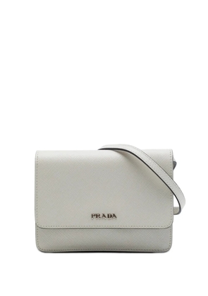 Prada Pre-Owned 2021-2026 Saffiano Wallet on Strap crossbody bag - White