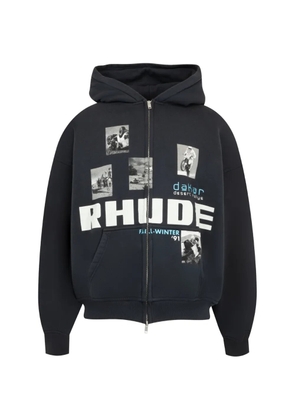 RHUDE Chrono graphic-print hoodie - Black