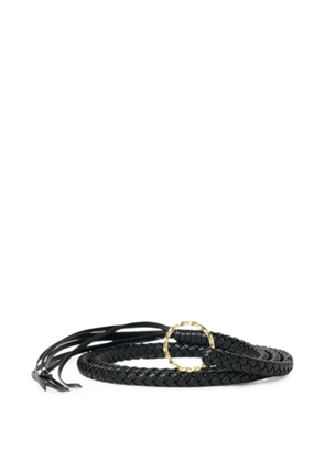 TAIGA TAKAHASHI Infinite Circle braided leather belt - Black