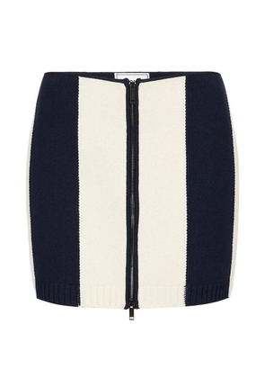 Iceberg striped zip-front mini skirt - Blue