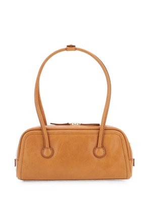 Marge Sherwood logo-debossed leather shoulder bag - Brown