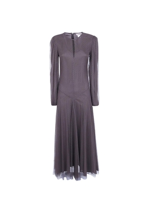 TWINSET flared midi dress - Brown