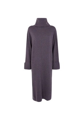 Liviana Conti roll-neck cashmere midi dress - Purple