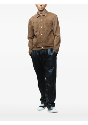 Giorgio Brato button-up suede jacket - Brown