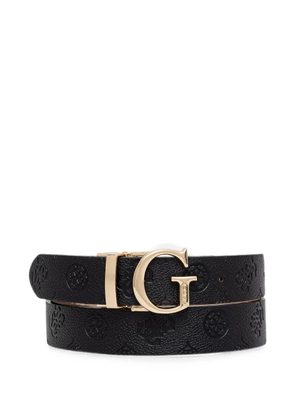 GUESS USA logo-plaque reversible belt - Black