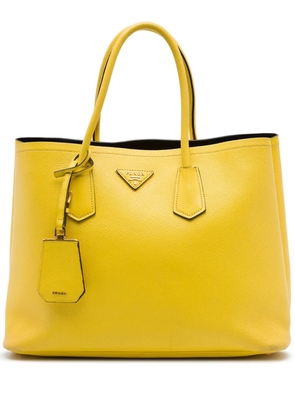 Prada Pre-Owned 2010-2026 Medium Saffiano Cuir Double satchel - Yellow